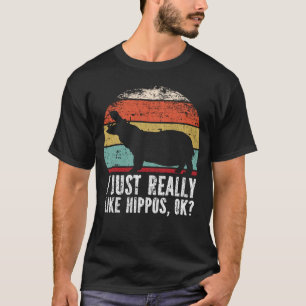 Grappig dat ik echt van Hippos hou. T-shirt