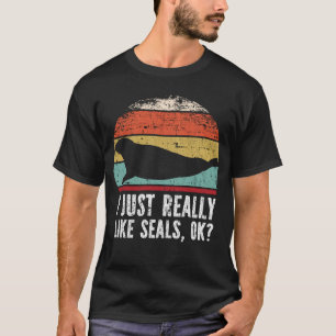 Grappig dat ik echt van zeehonden hou. t-shirt
