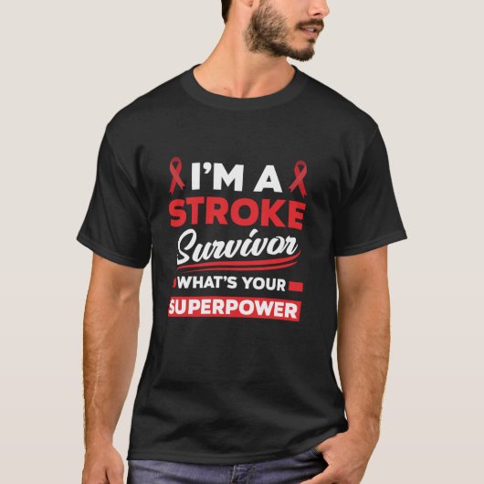 Grappig dat ik een beroerte overleef t-shirt (Voorkant)