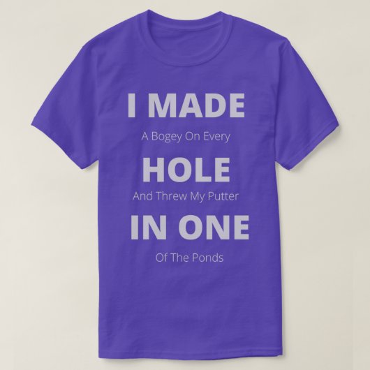 Grappig dat ik een gat maakte in één 1 t-shirt (Design voorkant)
