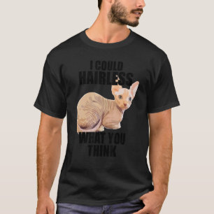Grappig dat ik een haarloze kat met een kat met ee t-shirt
