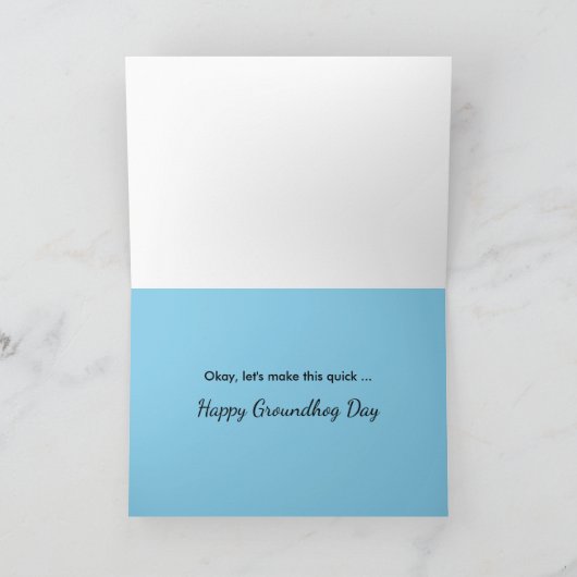 Grappig dat ik een hoofdpijn Groundhog Day Kaart h (Binnen)