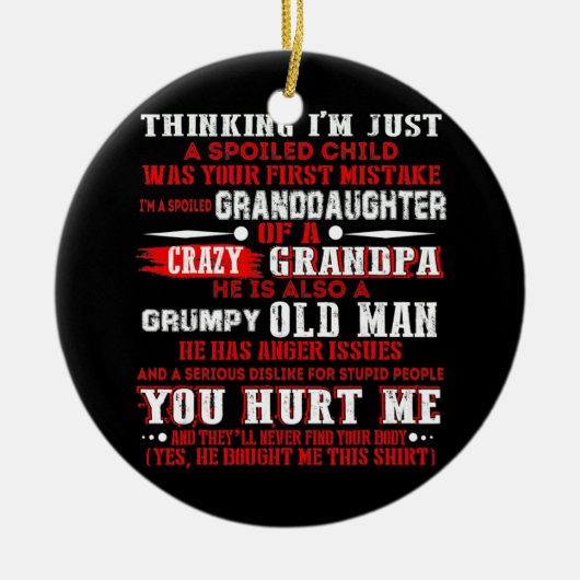 grappig dat ik een kleindochter ben van een keramisch ornament (Voorkant)