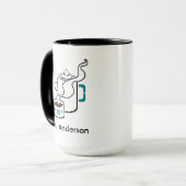 Grappig dat ik een koffiepauze spellingcontrole me mok (Voorkant links)