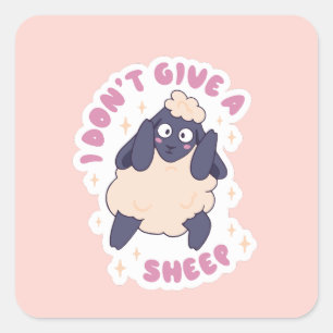 Grappig dat ik geen schaap geef vierkante sticker