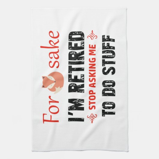 Grappig dat ik gepensioneerde design ben theedoek (Verticaal)