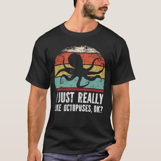 Grappig dat ik gewoon van Octopussen hou. T-shirt (Voorkant)