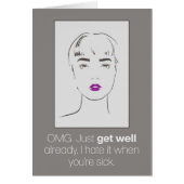 Grappig dat ik het haat als je ziek bent... Kaart. (Voorkant)