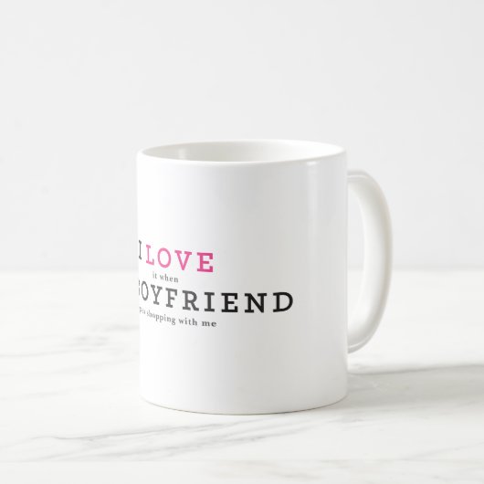 Grappig dat ik het leuk vind als mijn vriend koffiemok (Voorkant rechts)