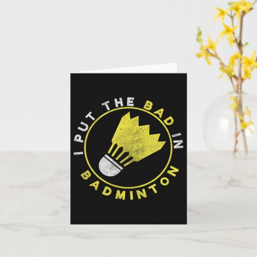 Grappig dat ik het slechte in badminton heb gestop kaart (Gele Bloem)