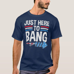 Grappig dat ik hier ben om 4 juli patriottisch te  t-shirt