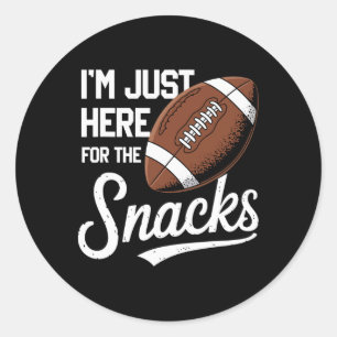 Grappig dat ik hier ben voor het snacks Football Ronde Sticker