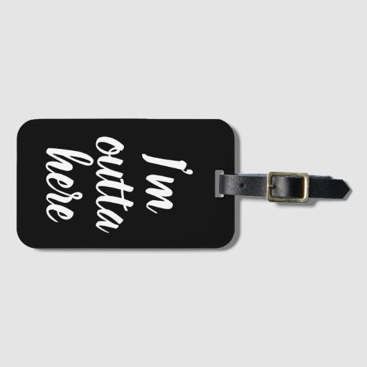 Grappig dat ik hier weg ben, Bagagelabel (Voorkant (horizontaal))