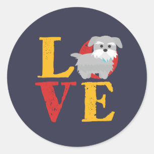 Grappig dat ik hou van de minister Schnauzer I Hea Ronde Sticker