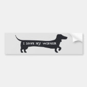 Grappig dat ik hou van mijn WIENER dachshund bumpe Bumpersticker (Voorkant)