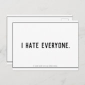 Grappig dat ik je haat Valentijnse Briefkaart (Voorkant / Achterkant)