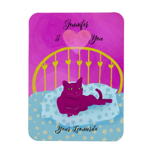 Grappig dat ik je hoor van gepersonaliseerde kat magneet (Verticaal)