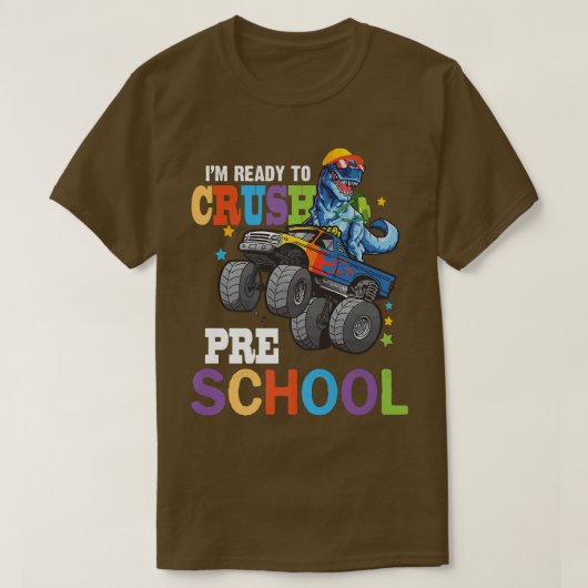 Grappig dat ik klaar ben om de eerste schooldinosa t-shirt (Design voorkant)