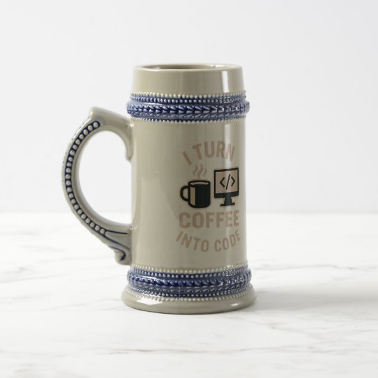 Grappig dat ik koffie in code vertaal bierpul (Links)