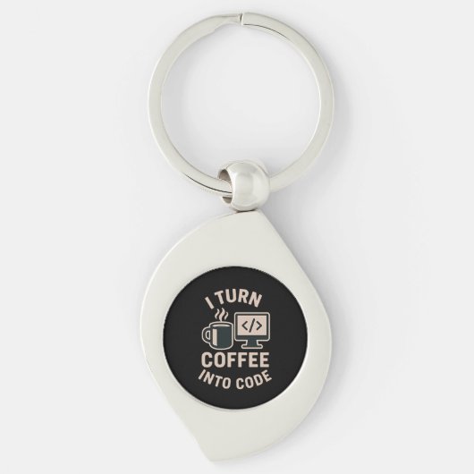 Grappig dat ik koffie in code vertaal sleutelhanger (Voorkant)