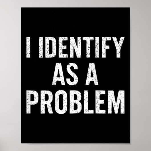 Grappig dat ik me identificeer als een probleem te poster (Voorkant)