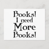 Grappig dat ik meer boeken nodig heb. briefkaart (Voorkant)