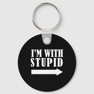 Grappig dat ik met een stom rood grappig kerstcade sleutelhanger