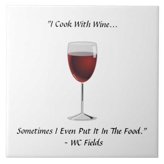 Grappig dat ik met wijn kook... zelfs in de voedse tegeltje (Voorkant)
