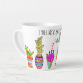 Grappig dat ik mijn Planten cacti nat maak Latte Mok (Linkerhoek)