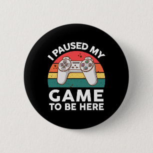 Grappig dat ik mijn videogame pauzeerde om hier Ki Ronde Button 5,7 Cm
