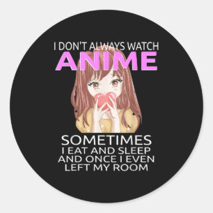 Grappig dat ik niet altijd naar Anime kijk voor ti Ronde Sticker
