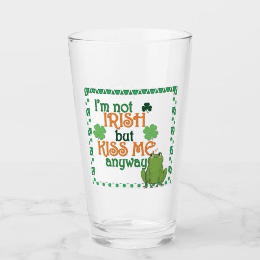Grappig dat ik niet Iers ben op St Patricks Day Be Glas (Voorkant)
