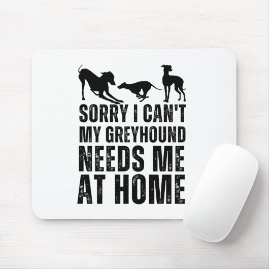 Grappig dat ik niet kan dat mijn windhond me thuis muismat (Met muis)