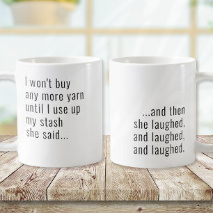 Grappig dat ik niet meer garen koop koffiemok