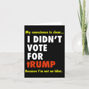 Grappig dat ik niet op het shirt van Trump heb ges Kaart