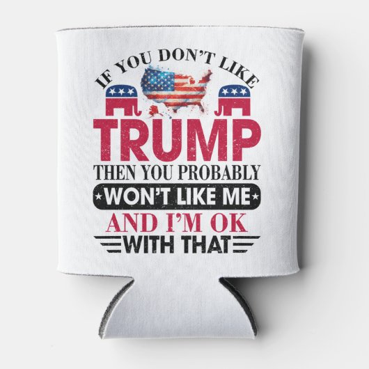 Grappig dat ik niet van Trump houd Blikjeskoeler (Voorkant)