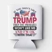 Grappig dat ik niet van Trump houd Blikjeskoeler (Achterkant)