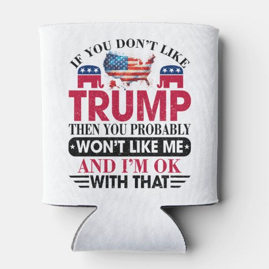 Grappig dat ik niet van Trump houd Blikjeskoeler (Achterkant)