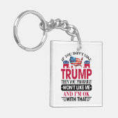 Grappig dat ik niet van Trump houd Sleutelhanger (Voorkant Links)