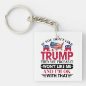 Grappig dat ik niet van Trump houd Sleutelhanger (Voorkant)