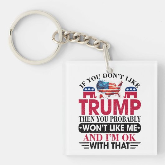 Grappig dat ik niet van Trump houd Sleutelhanger (Voorkant)
