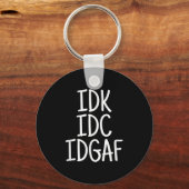 Grappig dat ik niet weet dat het me niet kan schel sleutelhanger (Voorkant)