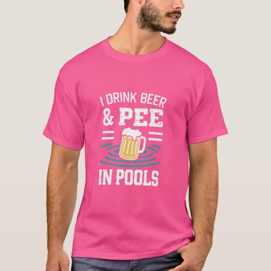Grappig dat ik plas in openbare zwembaden zwemmen  t-shirt (Voorkant)