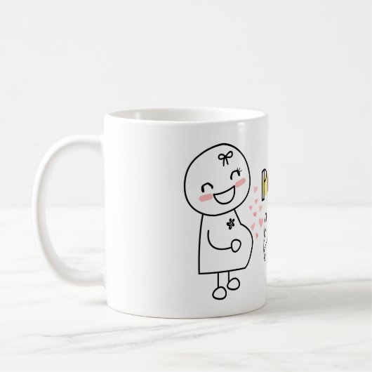 Grappig dat ik positieve zwangerschapsuitkondiging koffiemok (Links)
