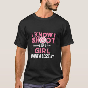 Grappig dat ik schiet als een meisje cadeau Schatt T-shirt