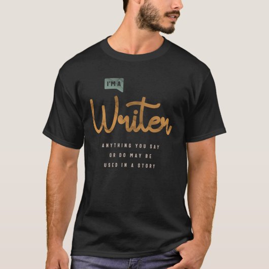 Grappig dat ik schrijfster ben van verhalen t-shirt (Voorkant)