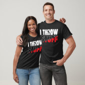Grappig dat ik stuf, schotel, atlete Throwing T-shirt (Unisex)