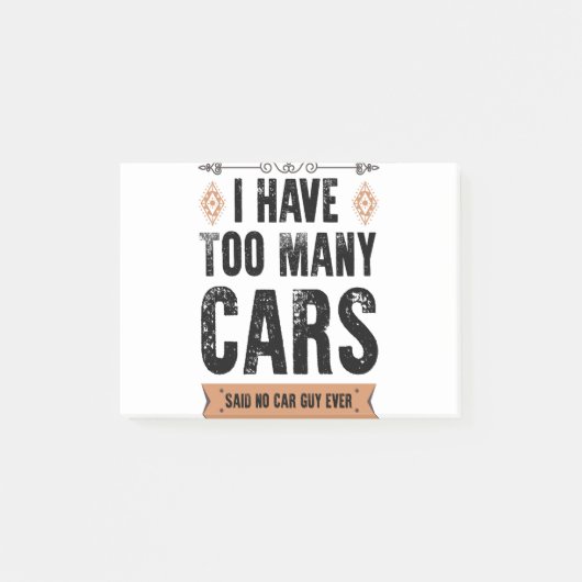 Grappig dat ik te veel auto's  heb. post-it® notes (Voorkant)