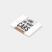 Grappig dat ik te veel auto's  heb. post-it® notes (Schuin)