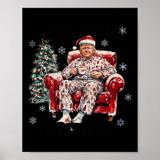 Grappig dat ik thuis zal zijn voor kerst humoristi poster (Voorkant)